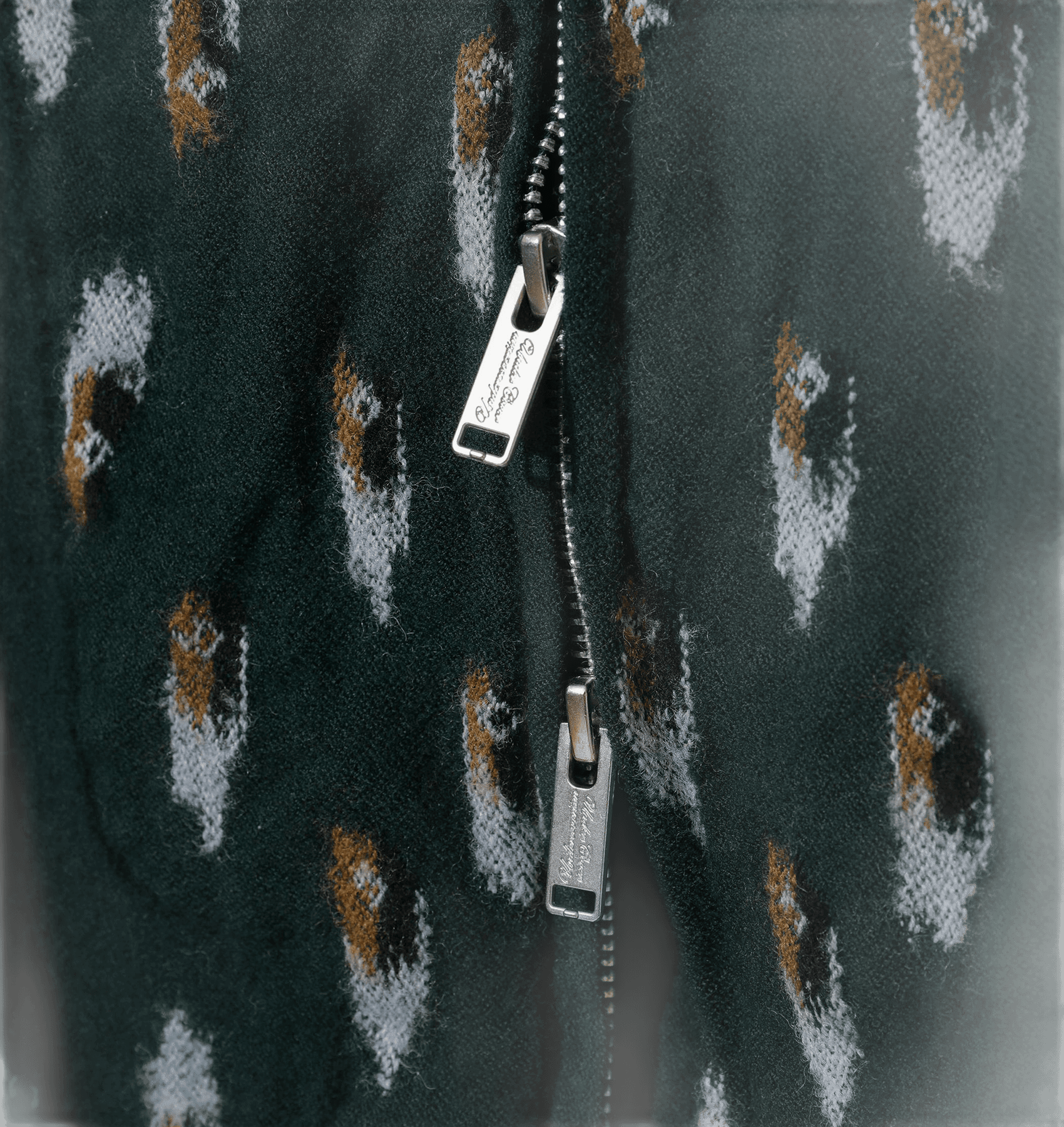 Jacquard Wool Blouson Green - Bild 3