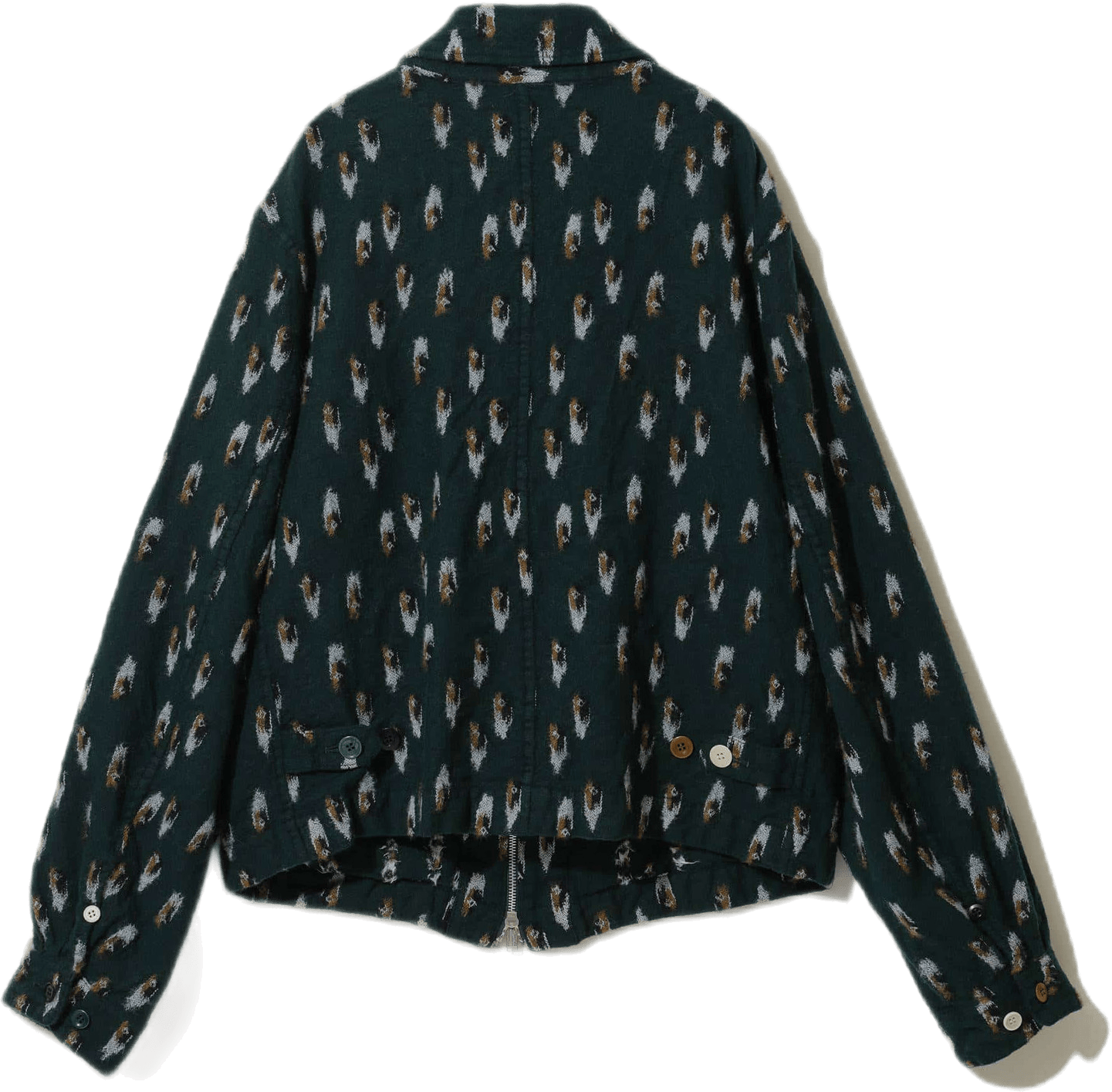 Jacquard Wool Blouson Green - Bild 4