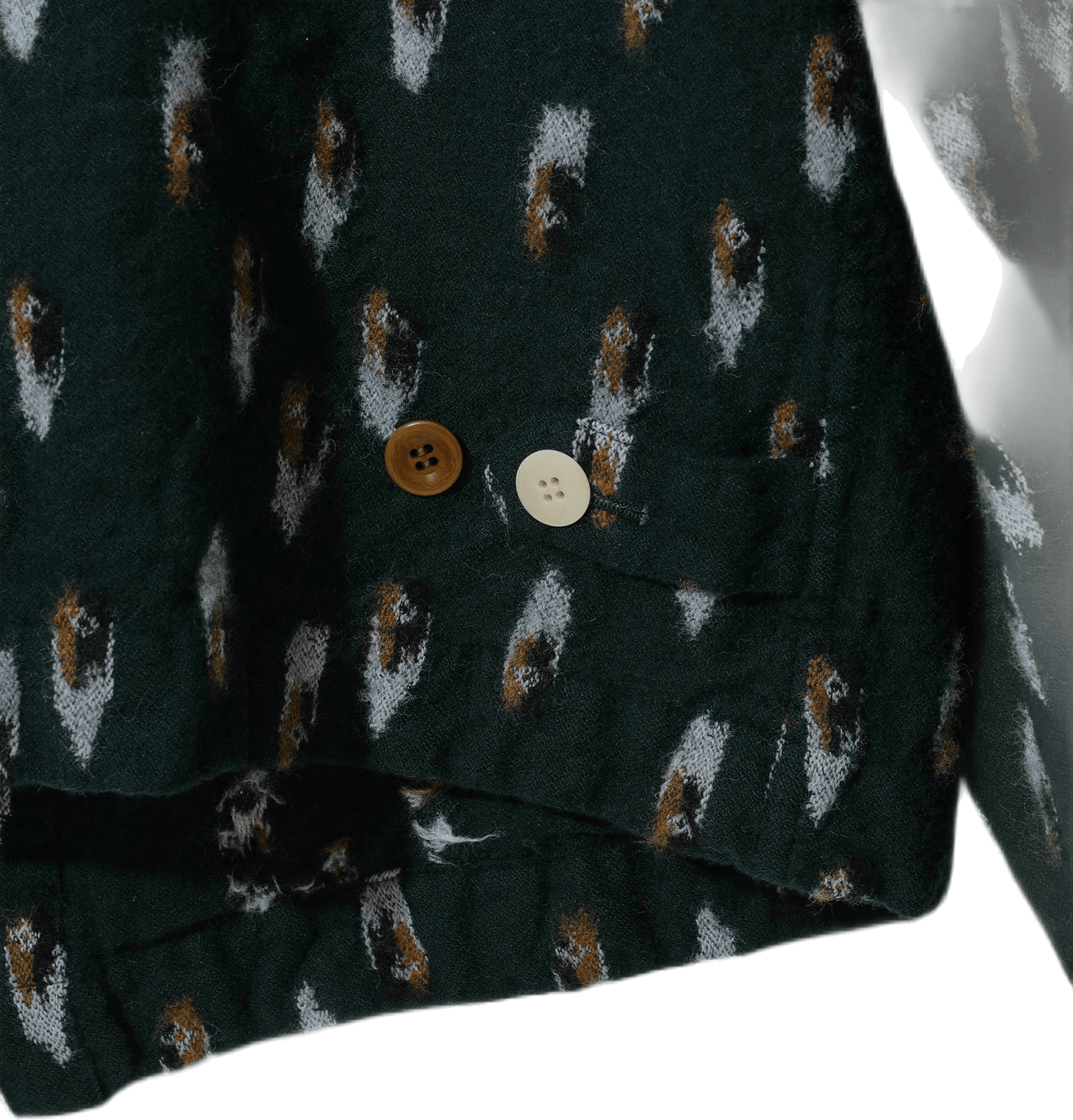 Jacquard Wool Blouson Green - Bild 5