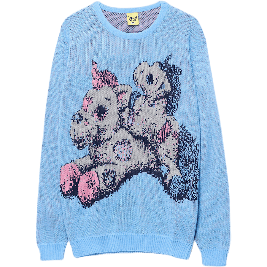 Unicorns Knit Sweater Blue