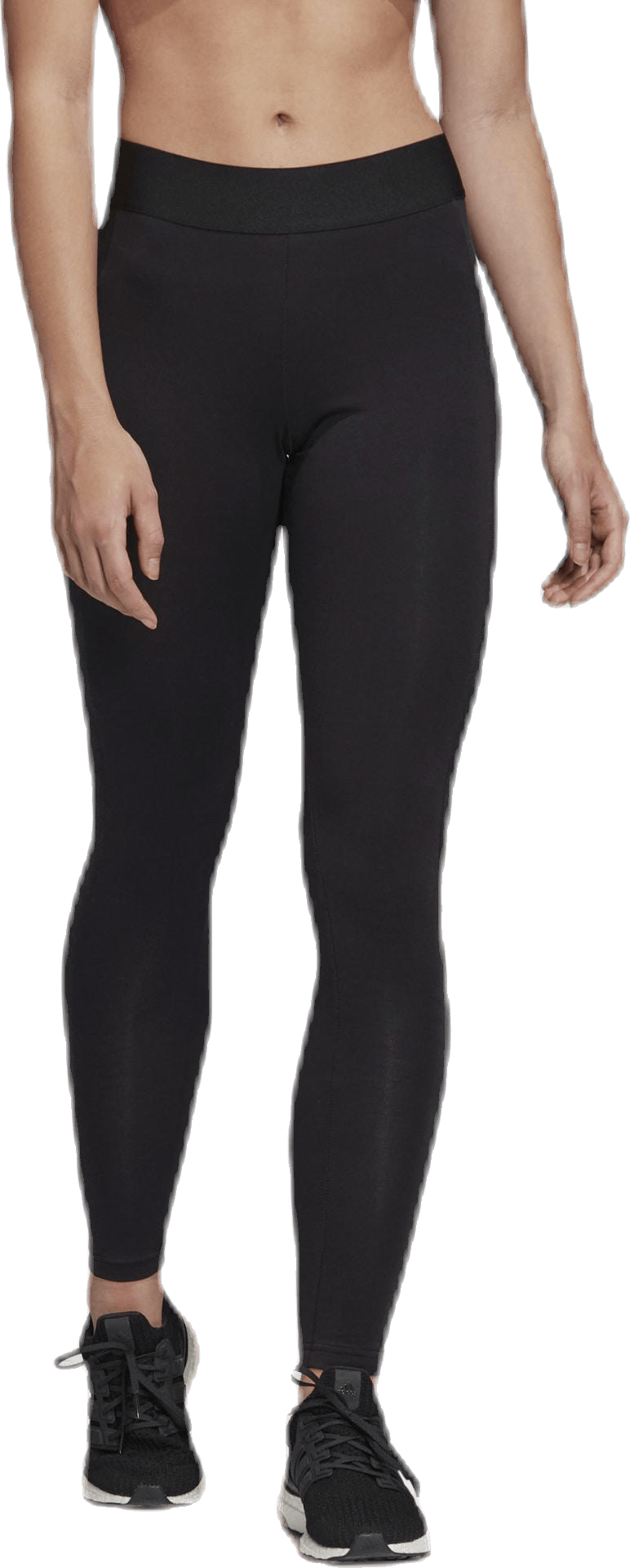 W Stacked Logo Cotton Tights Black / White