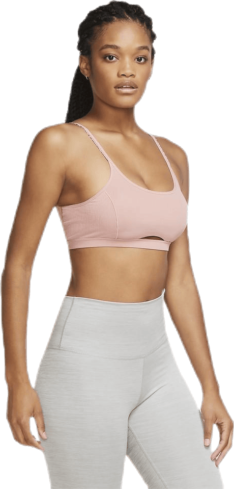 Indy Luxe Yoga Bra Novelty Pink/Beige, Female, Apparels, Sports Bras, Yoga, White, XS