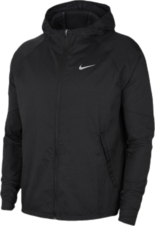 silver running jacket