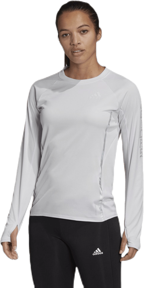 Reflective LS Grey, Female, Apparels, Shirts, Running, White, L
