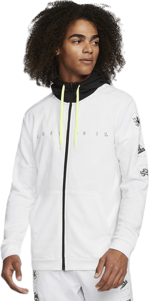 Dry Fleece Full-Zip Villians White/Black, Male, Abbigliamento, Camicie, Allenamento, Bianca, L