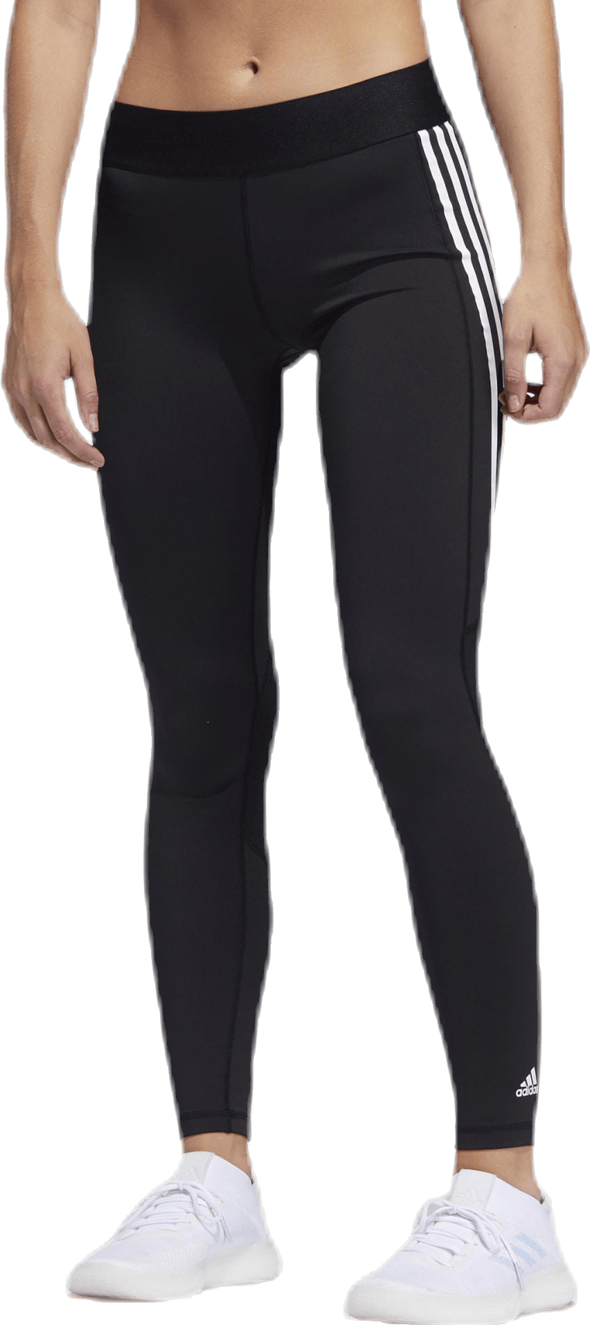 Alphaskin Sport 3 Stripe Long Tight Black / White, Female, Apparels, Leggings, Workout, Black, XL