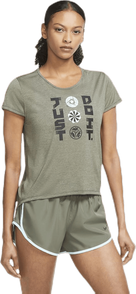 Icon Clash SS Top Black/Beige, Female, Abbigliamento, Maglietta, In esecuzione, Grigio, S