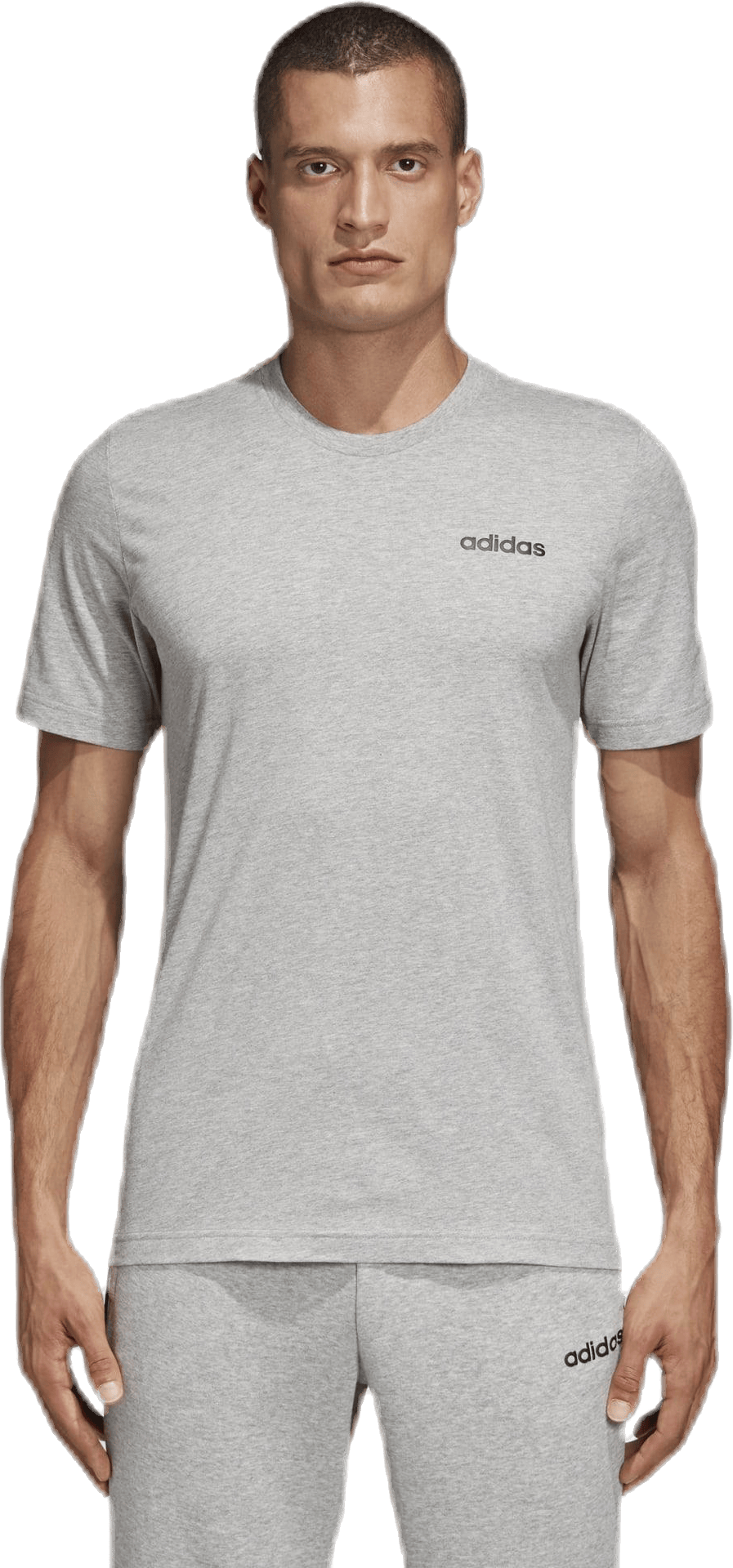 Essential Plain Tee Grey, Male, Apparels, T-shirt, Grey, XS