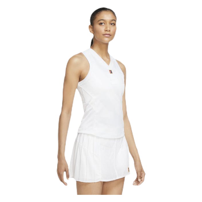 Court Slam Tank White, Female, Apparels, skirts & dresses, Tennis, White, S
