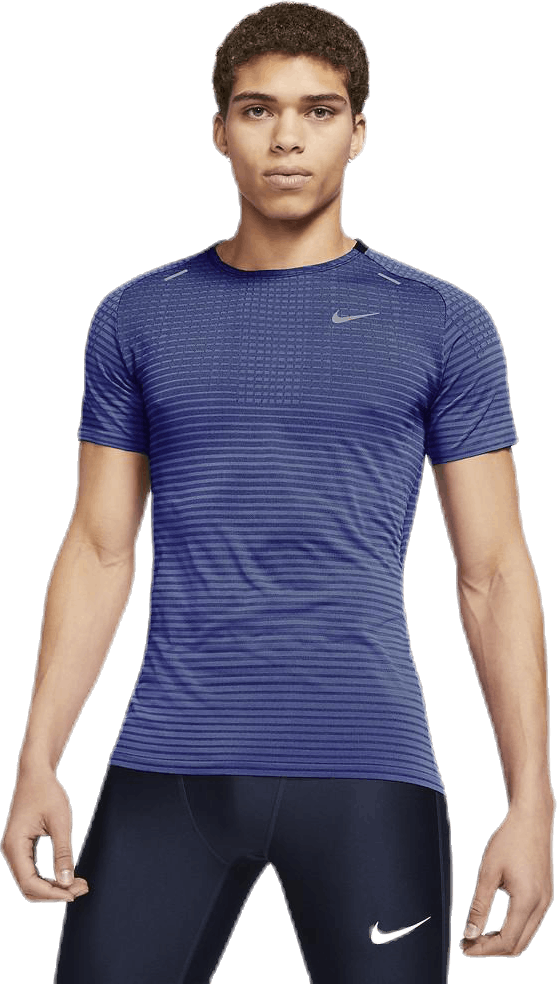 TechKnit Ultra SS Blue/Silver, Male, Apparels, T-shirt, Running, Blue, XXL