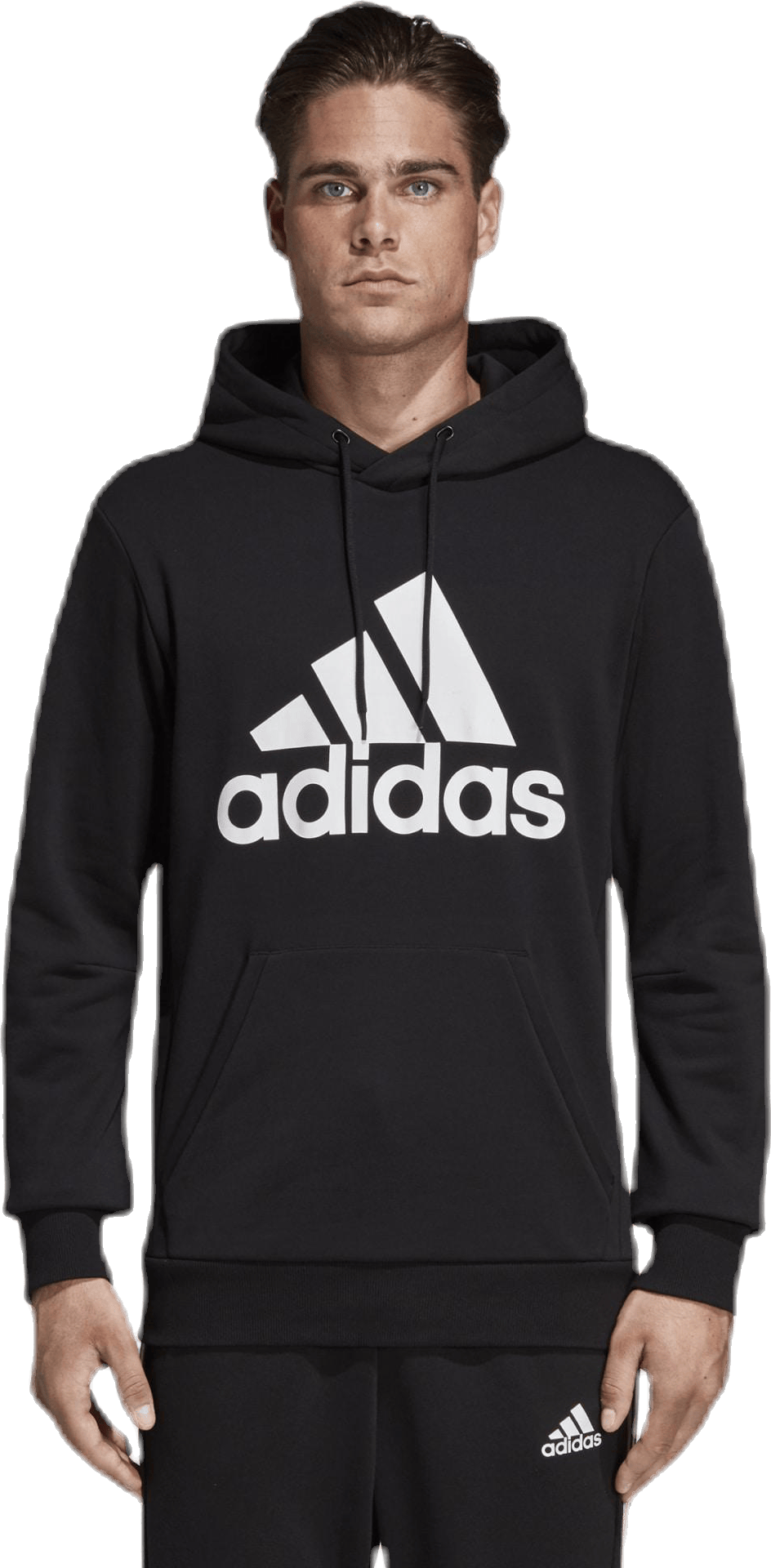 Must Have Pull Over Fitted Hood White/Black, Male, Kläder, Skjortor, Svart, L