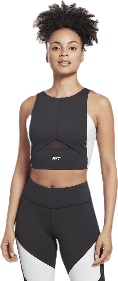 Colorblock Crop Top Black, Female, Odevy, Tops, Posilovať, Čierna, XL