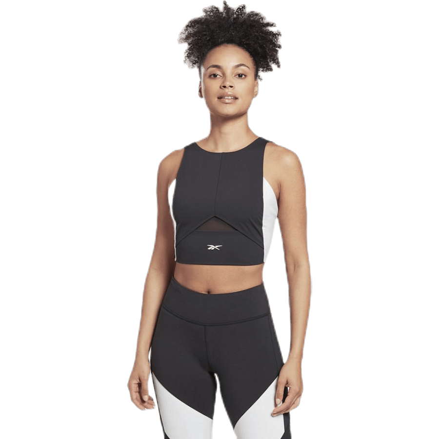 Colorblock Crop Top Black
