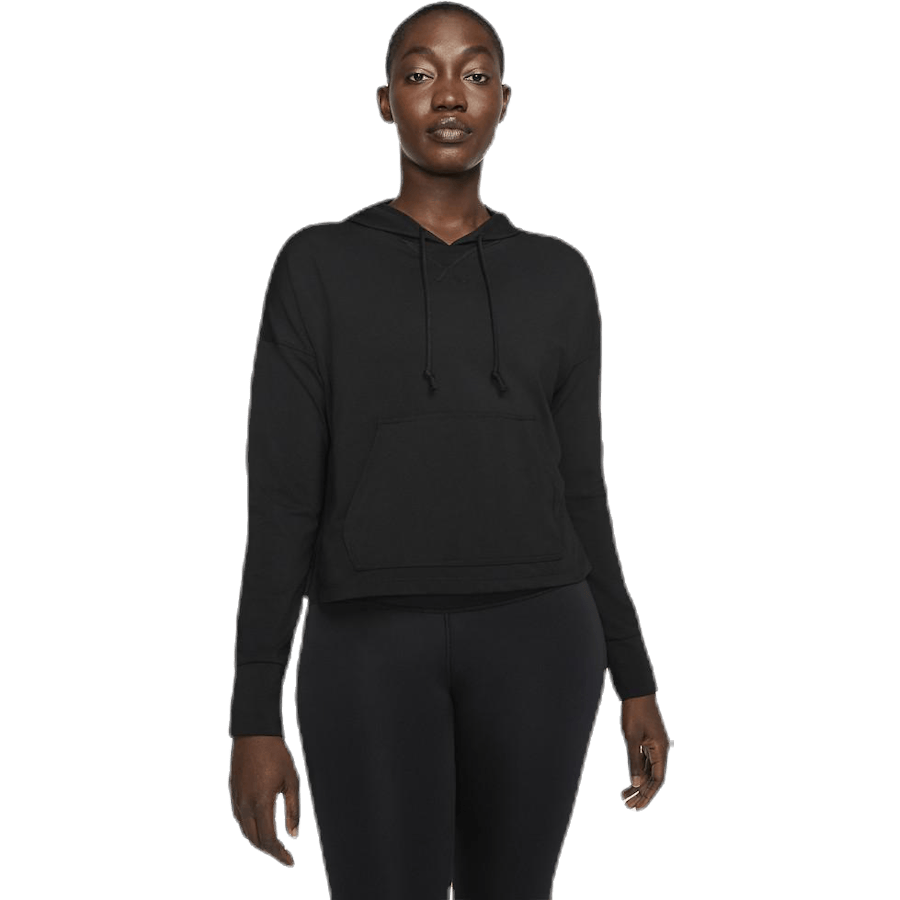 Yoga Jersey Crop Hoodie Black