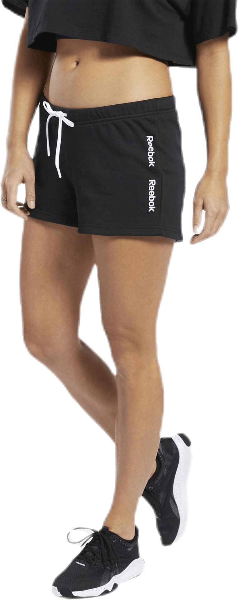 Te Linear Logo Short Black, Female, Apparels, Shorts, Black, L