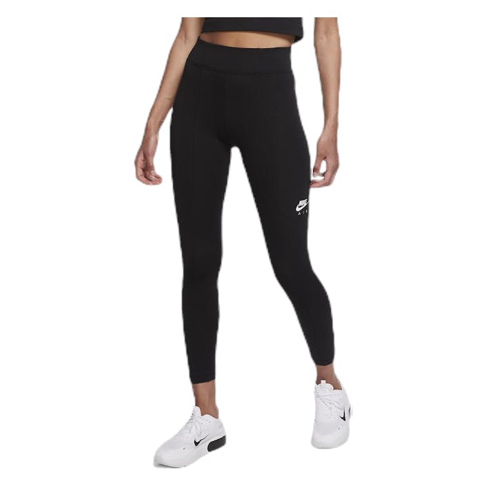 Nsw Air Lggng 7/8 White/Black, Female, Apparels, Leggings, Black, XL