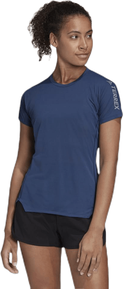 Agravic All Tee Blue, Female, Apparels, T-shirt, Running, Blue, L