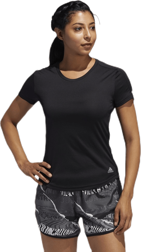 Adidas Run It Short Sleeve Tee Women Black