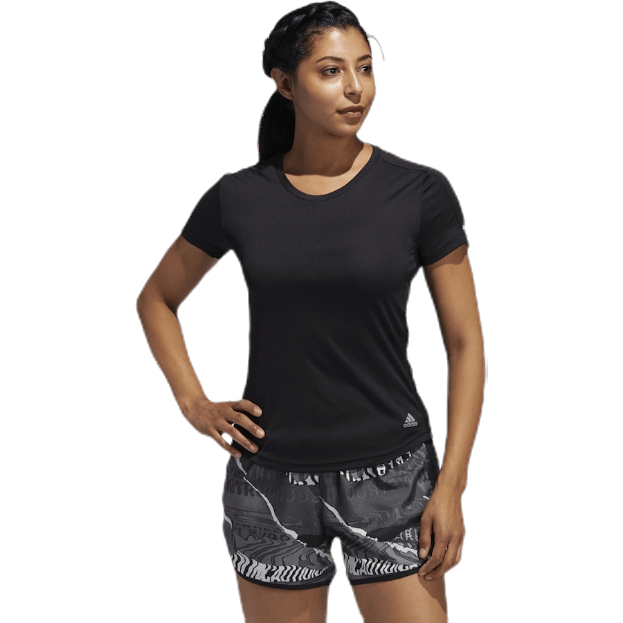 Adidas Run It Short Sleeve Tee Women Black