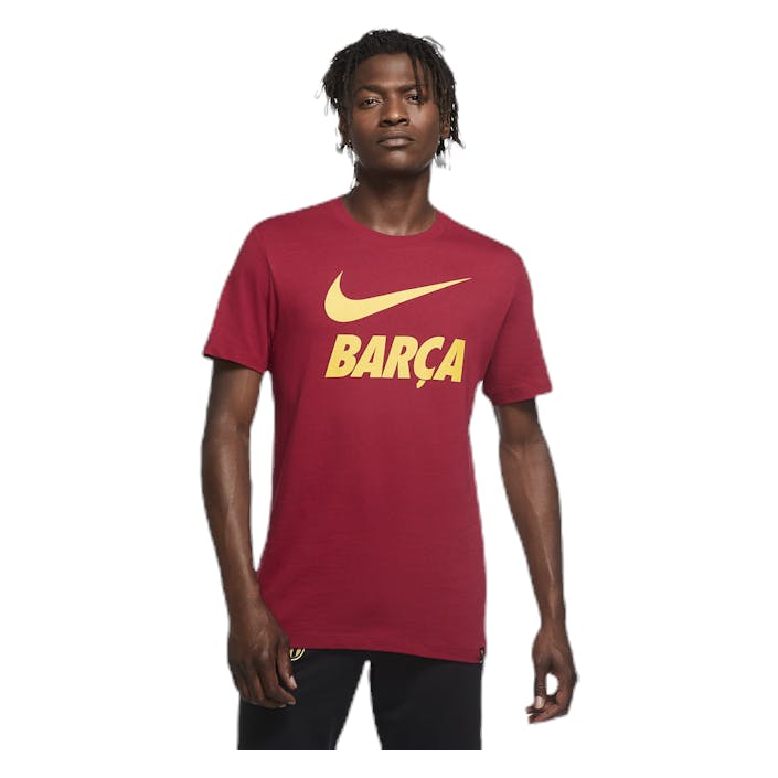 FCB Tee Ground Red, Male, Odzież, Podkoszulek, Piłka nożna, Czerwony, XXL