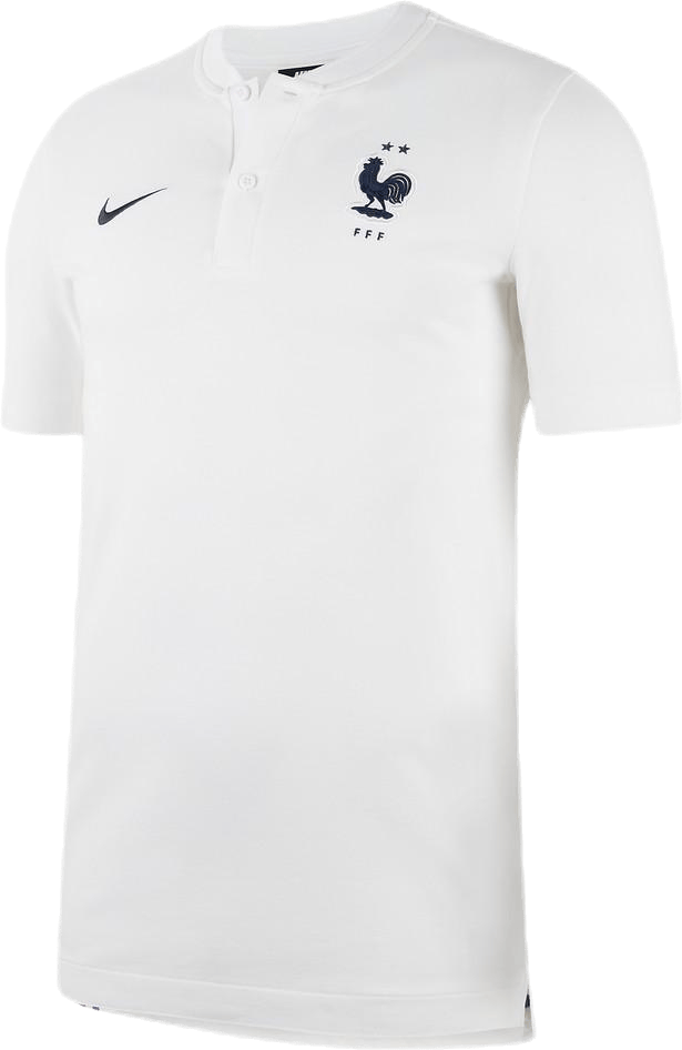 FFF Polo Blue/White, Male, Klær, T skjorte, Fotball, Hvit, M