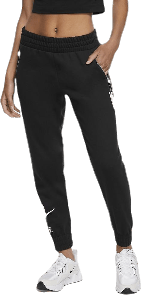 Nsw Air Pant 7/8 Bb Flc White/Black, Female, Kläder, Byxor, Svart, L