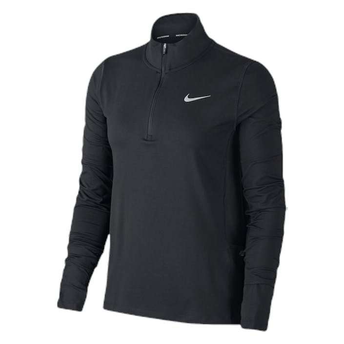 Element Women's 1/2-Zip Running Top BLACK/REFLECTIVE SILV, Female, Aparelhos, Camisas, Corrida, Preto, M
