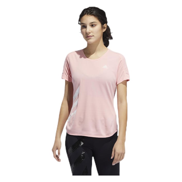 Run It Tee 3S Pink, Female, Apparels, T-shirt, Running, Pink, XS