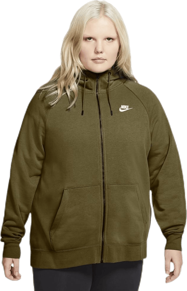 Essential Zip Hoodie Plus Green, Female, Vêtements, Chemises, Marron, XXL