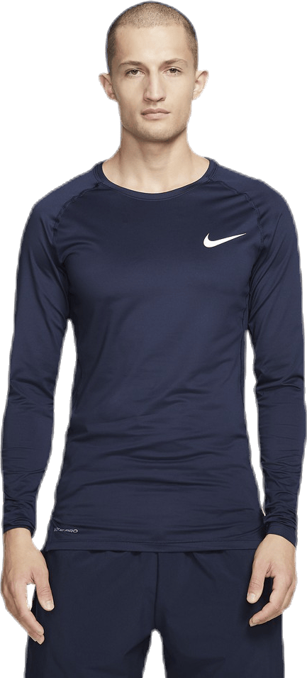 Pro LS Top Blue/White, Male, Apparels, Shirts, Workout, Blue, S