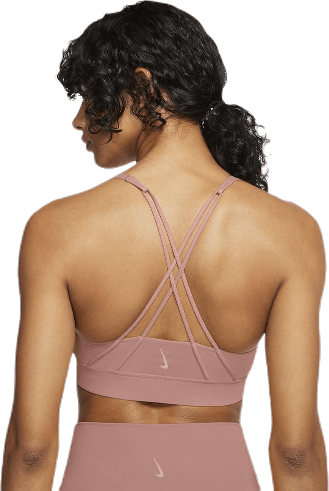 Swoosh Luxe Bra Pink, Female, Kleding, Sport bh, Yoga, Roze, XS