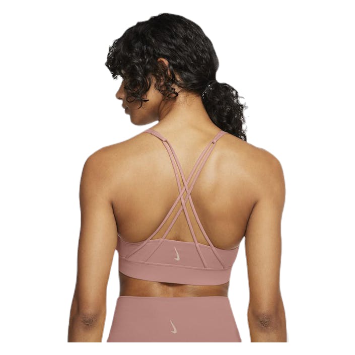 Swoosh Luxe Bra Pink, Female, Odevy, Športová podprsenka, Yoga, Ružová, XS