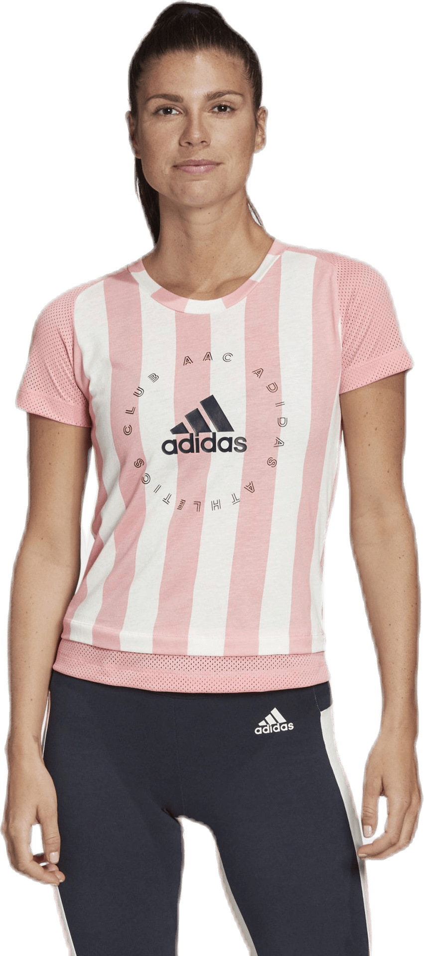 Sp Tee Pink/White, Female, Apparels, T-shirt, Pink, L