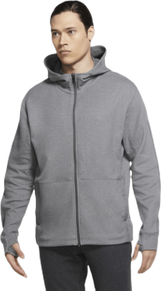 Yoga Full-Zip Hoodie Black/Grey, Male, Apparels, Shirts, Workout, Grey, XL