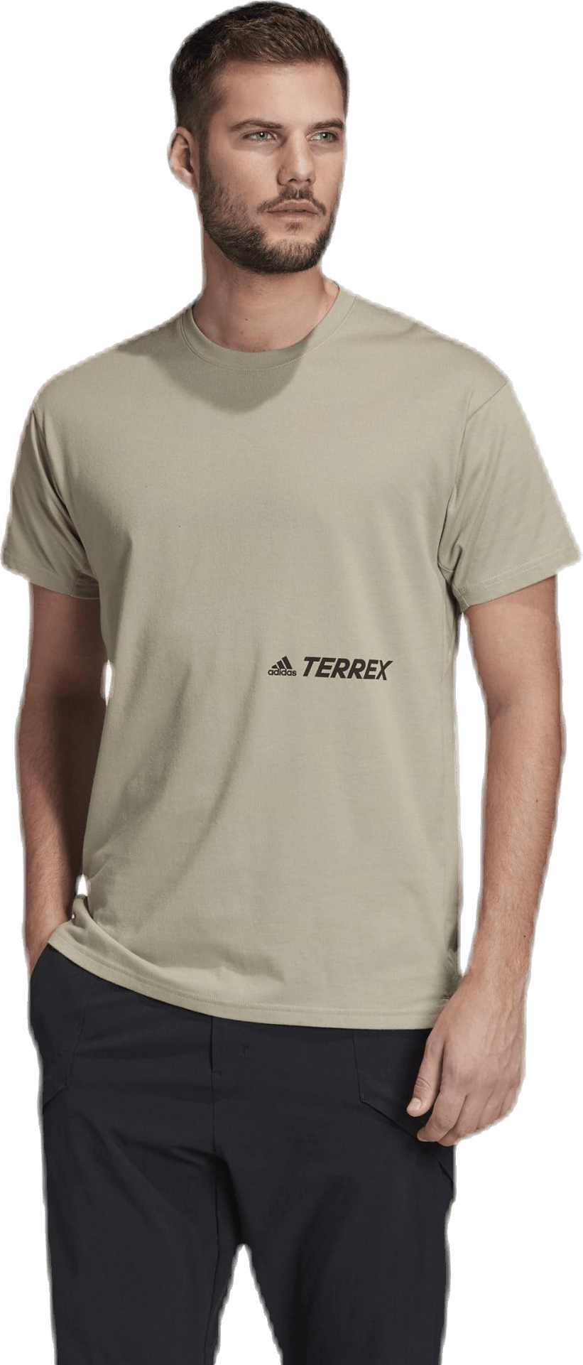 Primeblue Log Tee Green/Grey, Male, Odevy, Tričko, Béžová, M