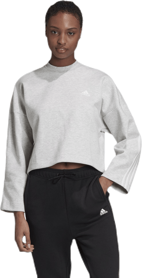 3S Dk Crew Grey, Female, Apparels, Shirts, White, L