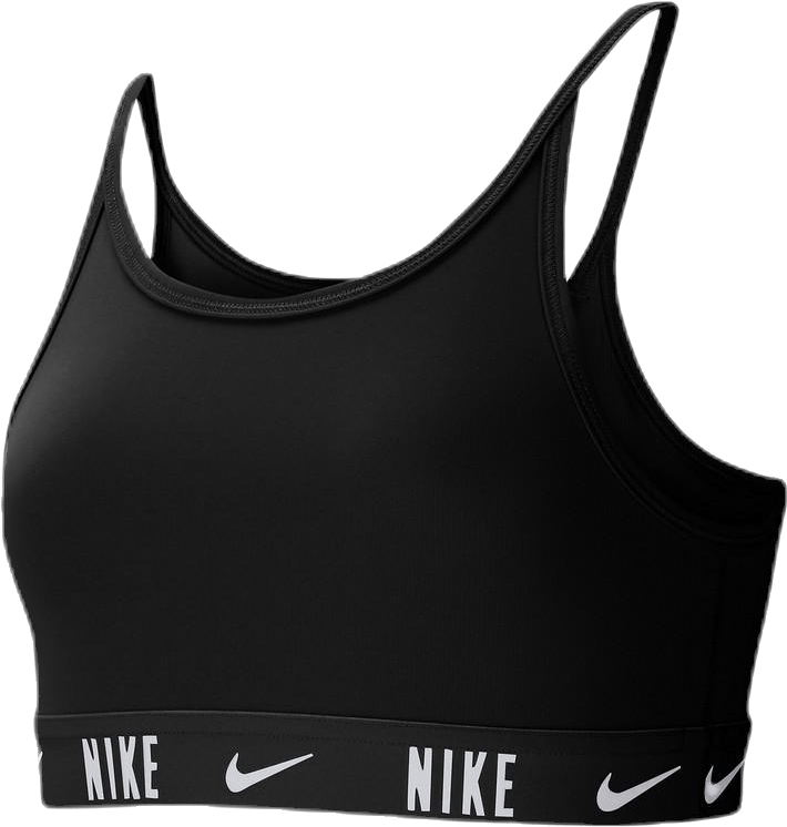 Trophy Big Kids' (Girls') Sports Bra BLACK/BLACK/WHITE, Unisex, Apparels, Tops, Workout, Black, S