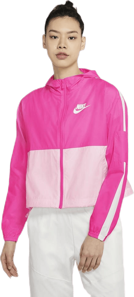 Nsw Jkt Wvn Pink/White, Female, Kläder, jackor, Rosa, L