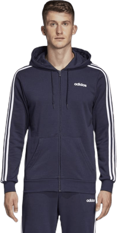 Essentials 3 Stripes Fullzip French Terry Legend Ink / White