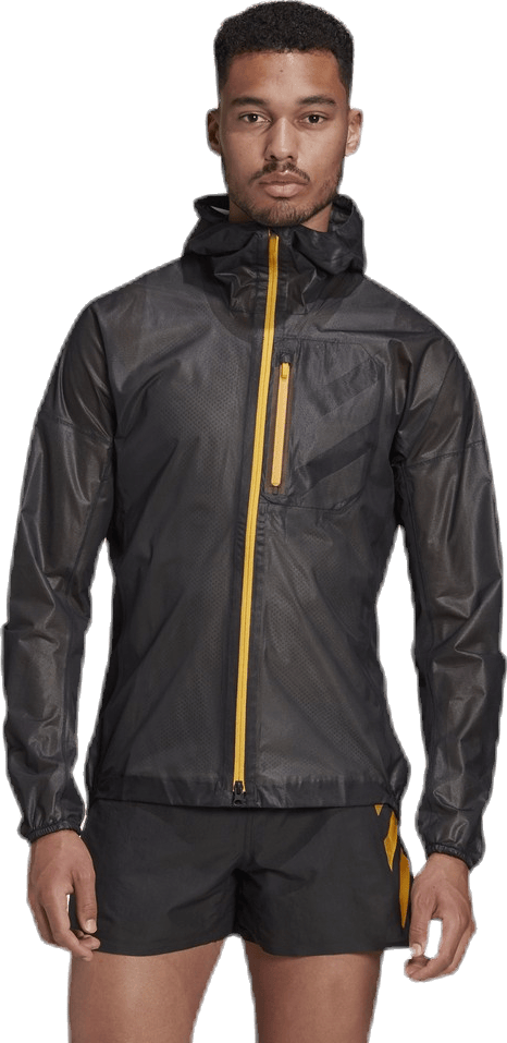 AGR Rain Jacket Black, Male, Apparels, jackets, Running, Black, XXL