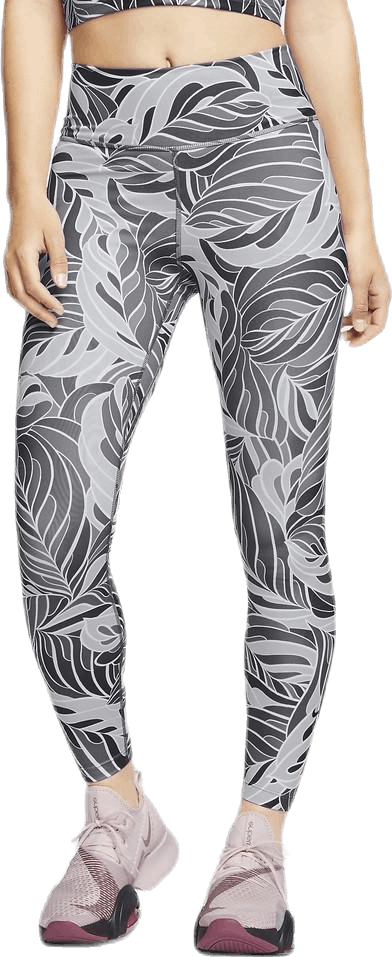 One Tight 7/8 Psychadelic Palm Black/Grey, Female, Apparels, Leggings, Workout, Multi color, M