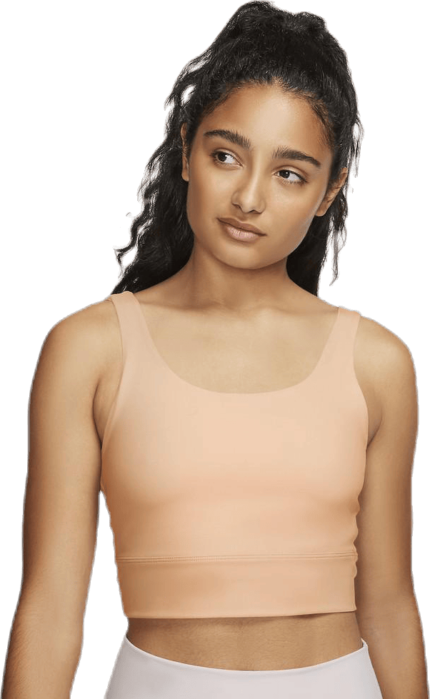 Nike Yoga Luxe Crop Top Orange, Female, Vêtements, Tops, Yoga, Beige, S