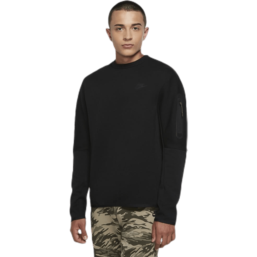 Sportswear Tech Fleece Men’s Crew Sweatshirt BLACK/BLACK