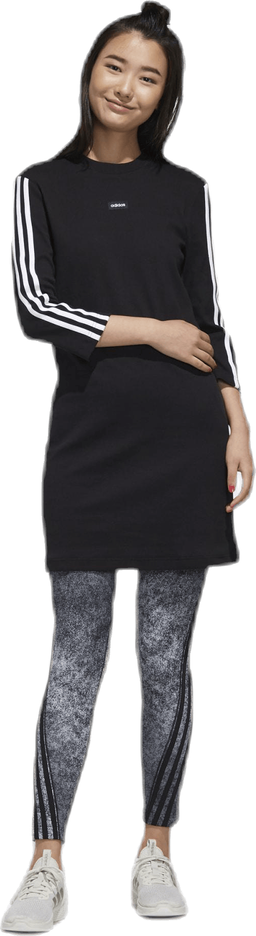 Wmn Dress White/Black, Female, Apparels, skirts & dresses, Black, S