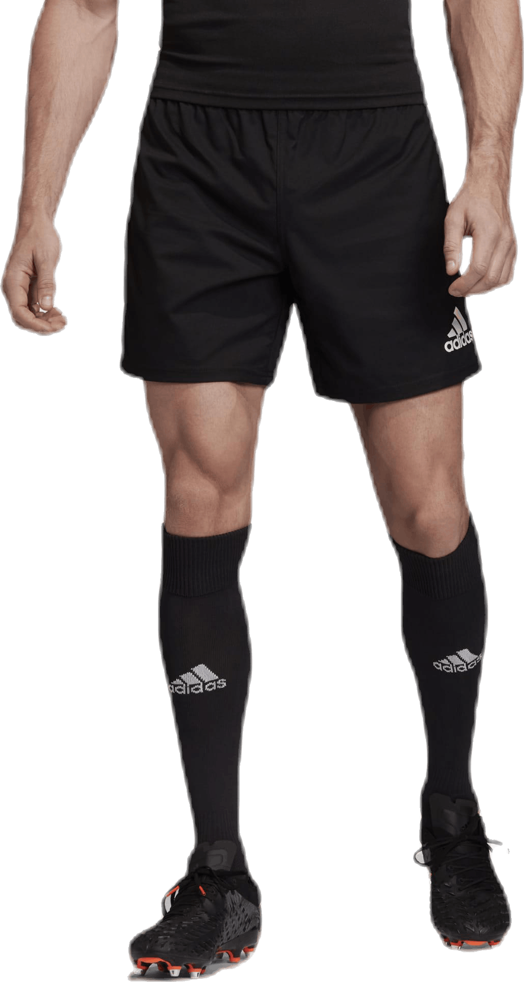 3 Stripe Short White/Black, Male, Odevy, Šortky, Futbal, Čierna, S