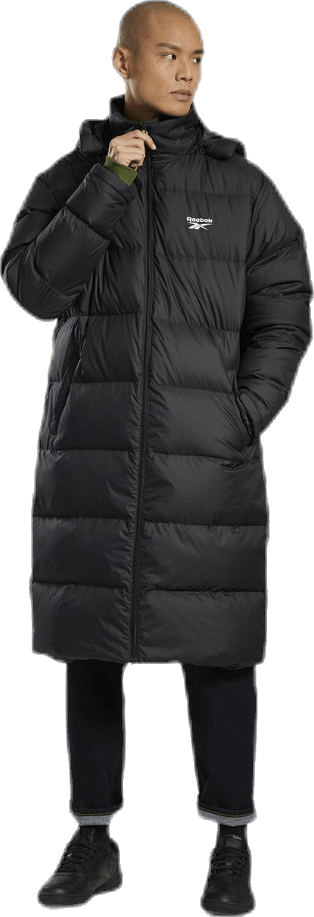 Core Long Down Jkt Black, Female, Klær, jakker, Svart, L