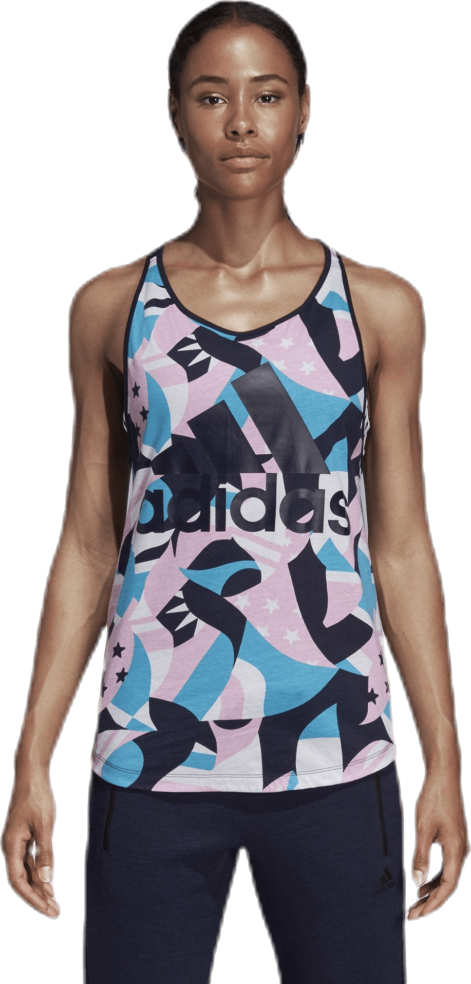 Sid All Over Print Tank Pink/White, Female, Vaatteet, Tops, Monivärinen, XS