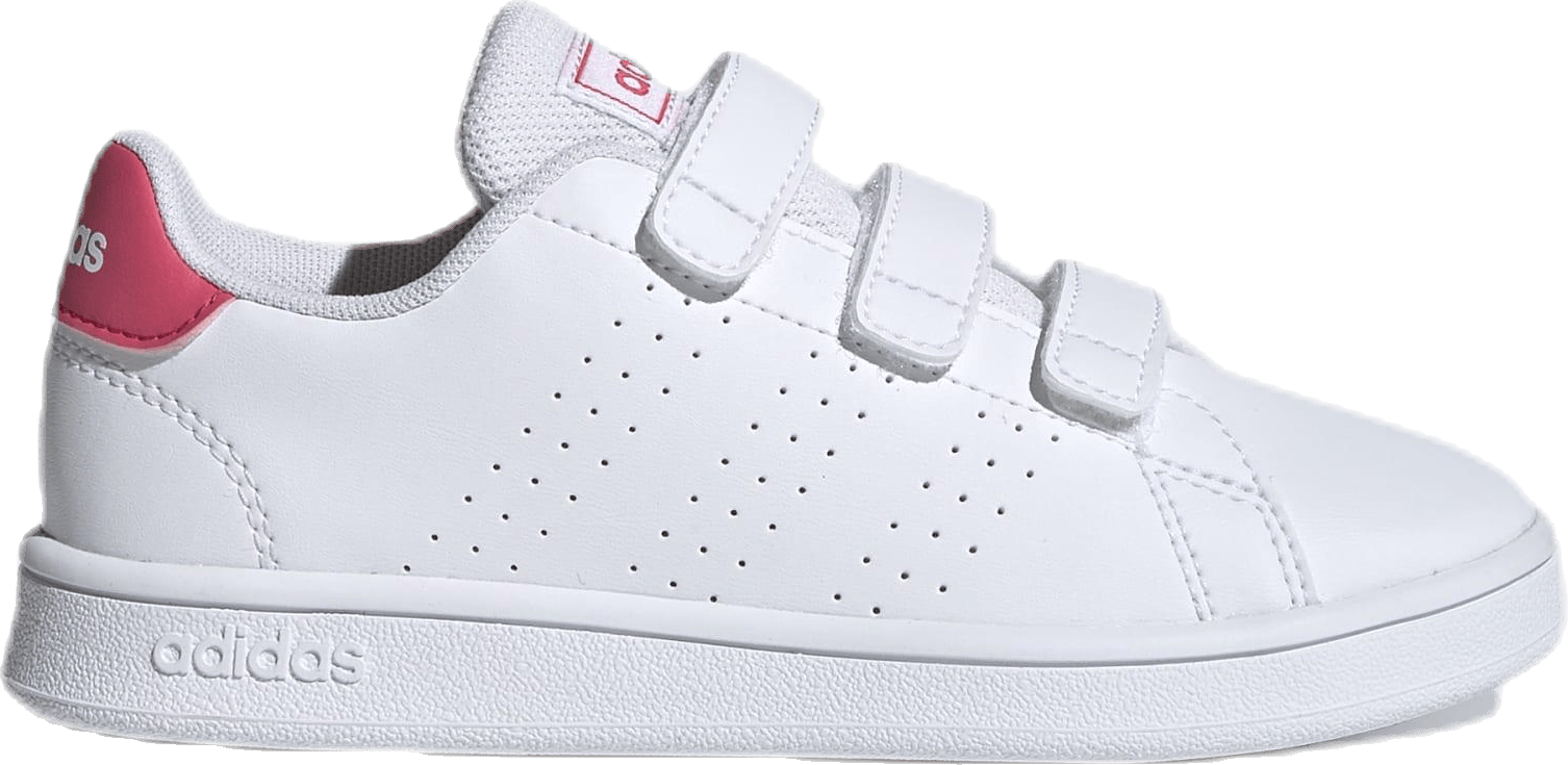 Advantage Shoes Cloud White / Real Pink / Cloud White, Unisex, Shoes, Trainers, Sneakers, White, UK K 11