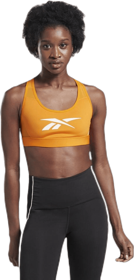 Hero Racer Pad Bra Read Orange, Female, Apparels, Sports Bras, Running, Black, XL