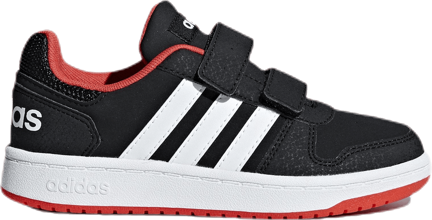 Hoops 2.0 Shoes Core Black / Cloud White / Hi-Res Red, Unisex, Buty, Sneakersy, buty sportowe, Czarny, EU 28